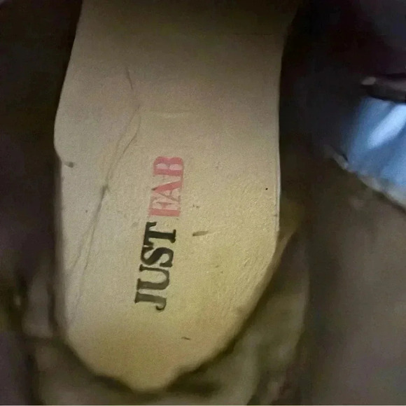 073 JustFab | EUC Navy Blue Lace Up Ankle Boots Block Heel (size 6,5) - Picture 9 of 13